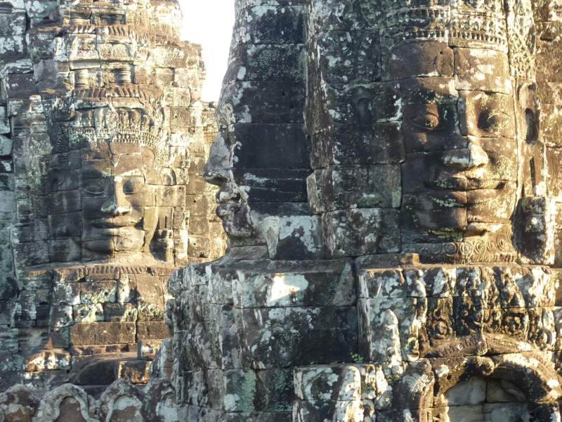12 The Faces at Dawn at Bayon, Angkor, Cambodia