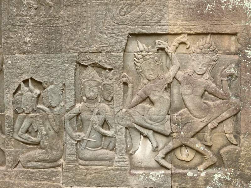 22 Apsaras and Warriors at Bayon, Angkor, Cambodia