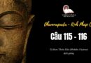 Lớp Kinh Pháp Cú Dhammapada Pali: Câu 115-116