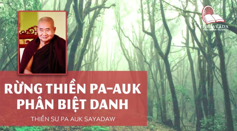 Audios Phân Biệt Danh - Thiền Sư Pa Auk Sayadaw