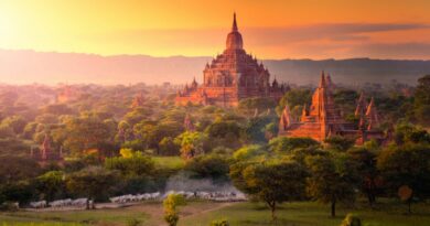 Pagoda landscape in the plain of Bagan Myanmar 1024x653 1