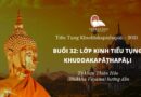 Buổi 32: Lớp Kinh Tiểu Tụng Khuddakapattha Pāḷi - Tỳ Khưu Thiện Hảo Giảng Dạy