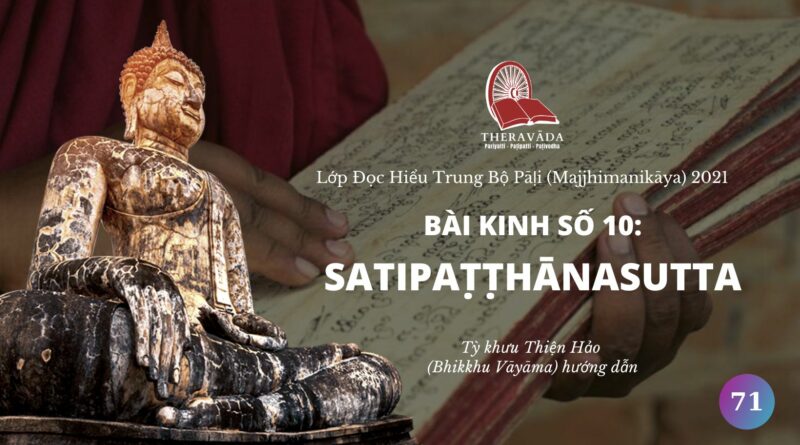 Buoi 71 Lop doc hieu trung bo Pali Majjhimanikaya Su Thien Hao Phat giao Theravada