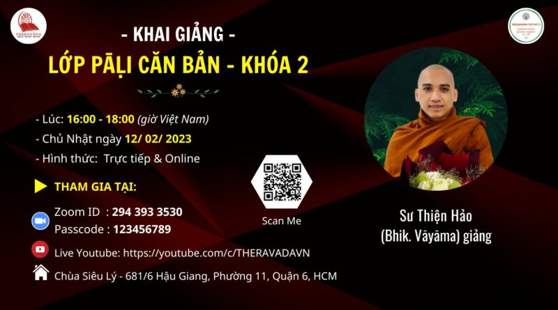 KHAI GIANG Pali can ban 2 Su Thien Hao Phat Giao Theravada
