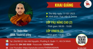 Lop Vinaya Pali Nang cao 2 Su Thien Hao Theravada 1